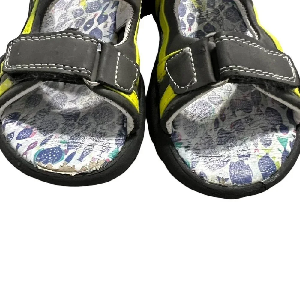 Cat & Jack Sz 11 Gray & Yellow Sandals